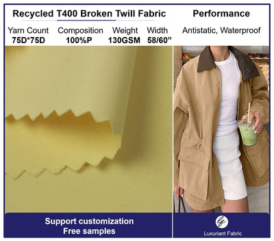 Recycled Jacquard T400 Polyester Spandex Fabric