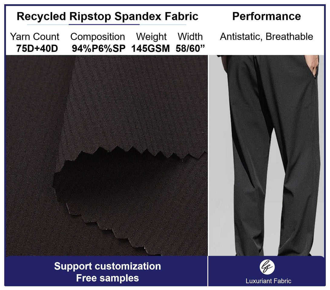 Recycled 2mm Ripstop Poly Spandex Fabric