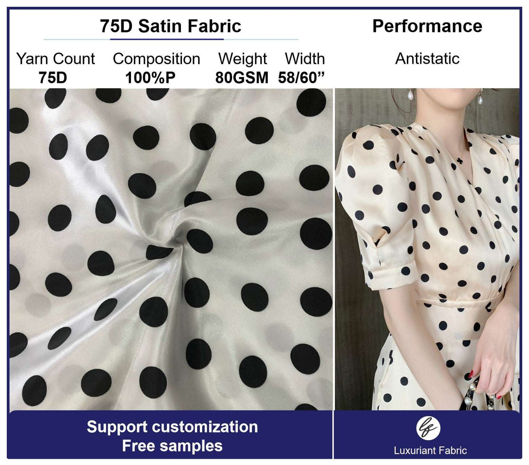 75D Polyester Satin Fabric